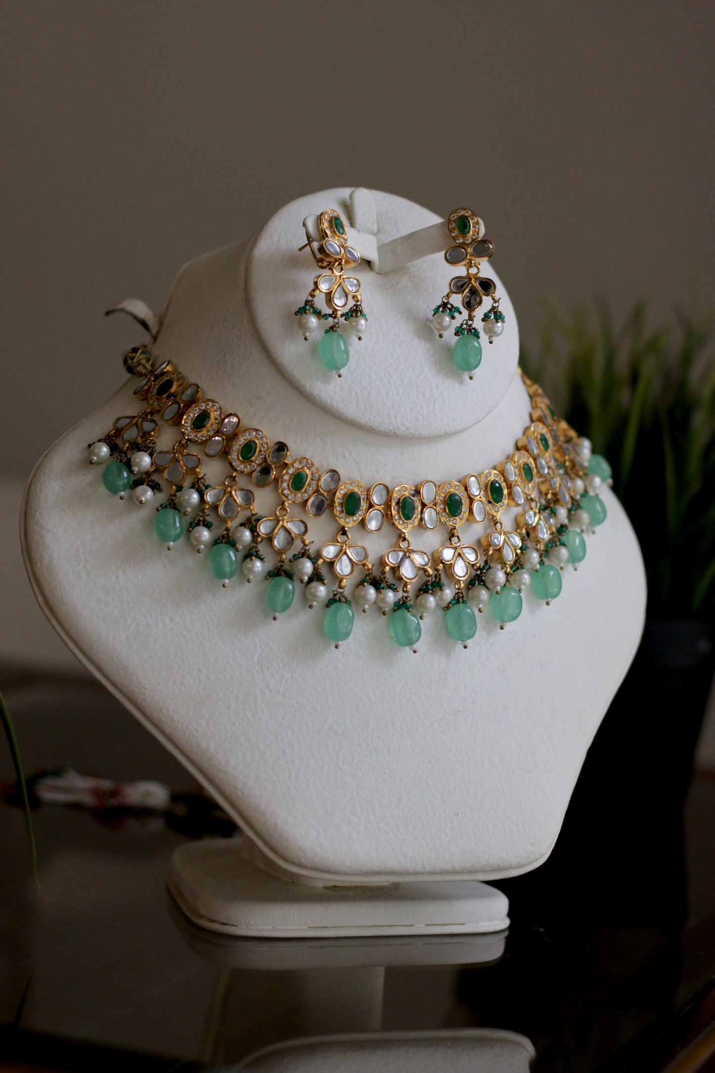 Green Diamonds Jewelery Set